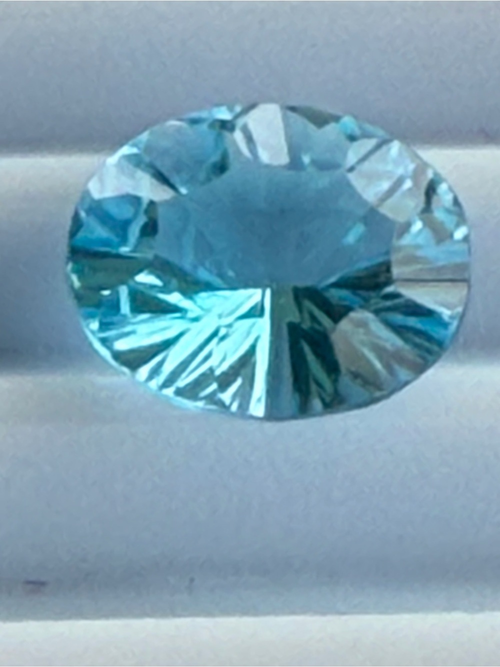 Blue Topaz Oval Faceted Gemstone for Women's Jewelry 4.57 carats